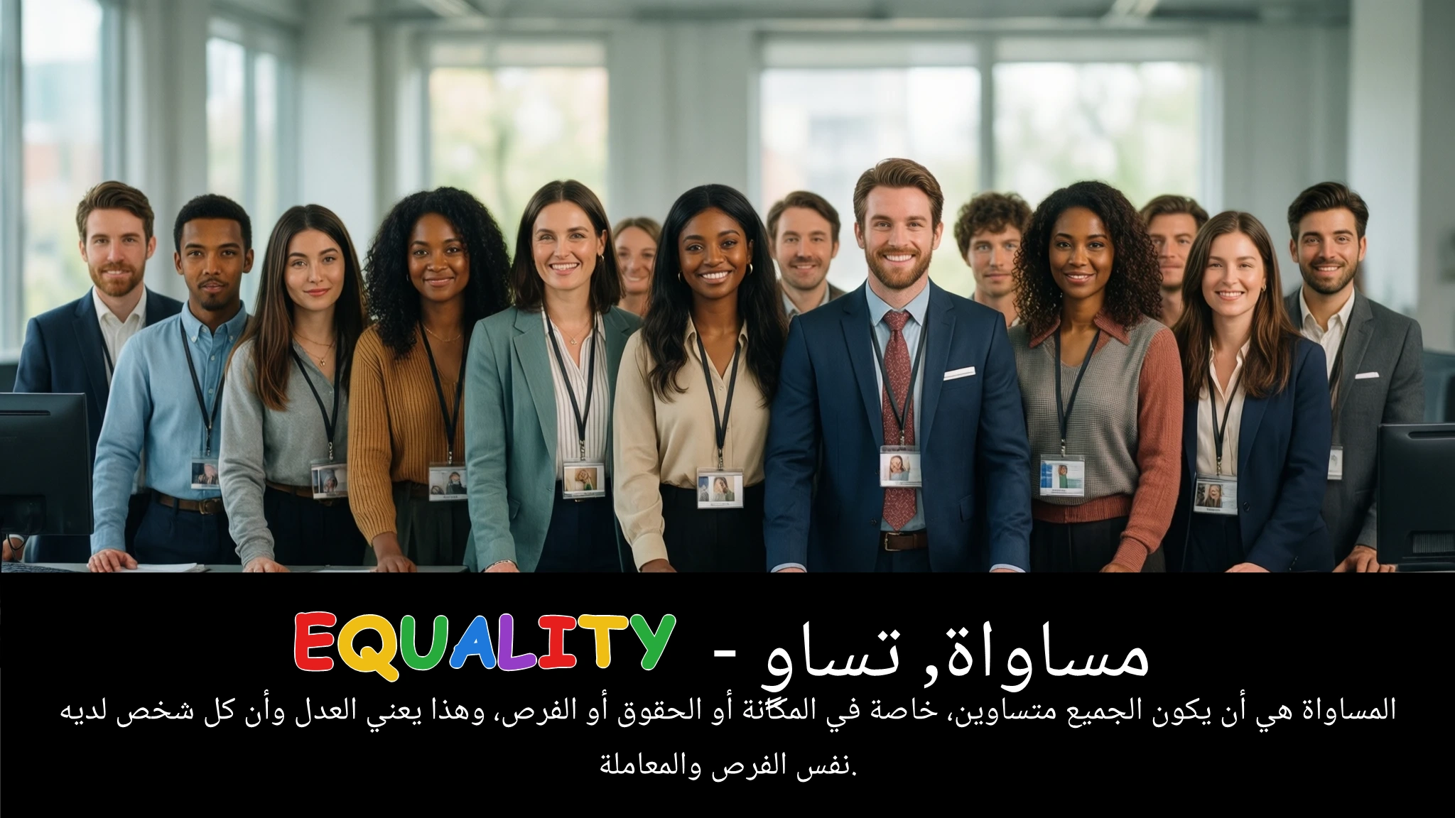 Arabic Illustration for equality